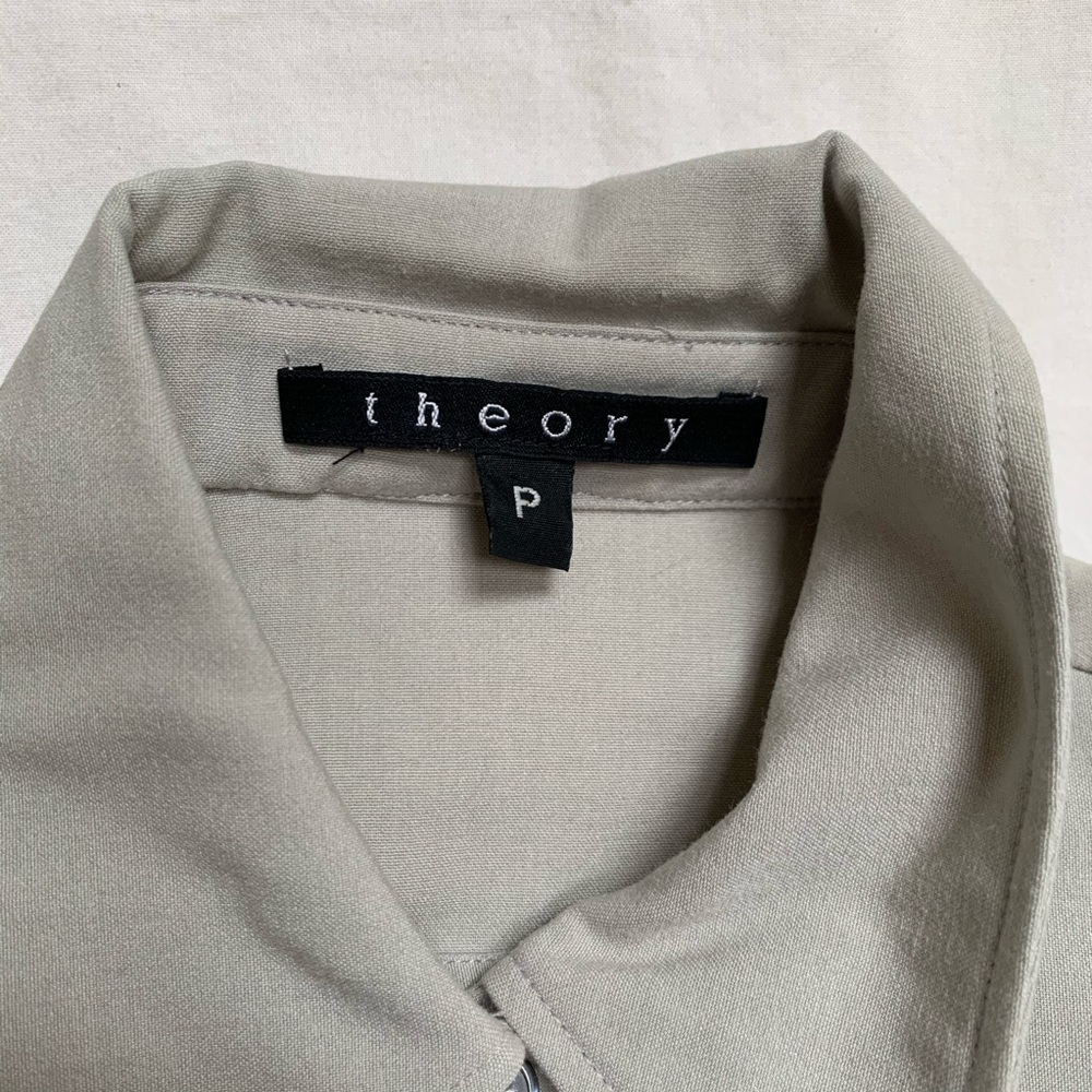 Theory Grey Button Down - image 2
